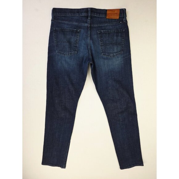 Lucky Brand Size 34x32 Mens 110 Skinny Blue Denim 5 Pocket Logo Tag Jeans - Picture 1 of 13